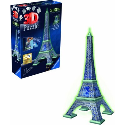 RAVENSBURGER 3D puzzle Eiffelova věž Svítící 224 ks – Zboží Mobilmania