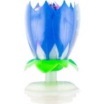 GoDan Dortová svíčka hrající s fontánou modrá – Zboží Dáma