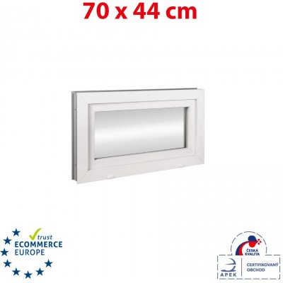 Okna Hned Plastové okno 70x44 cm (700x440 mm) bílé sklopné – HobbyKompas.cz