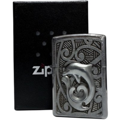 Zippo chrom gebürstet Plakette "Maori Dolphin – Hledejceny.cz