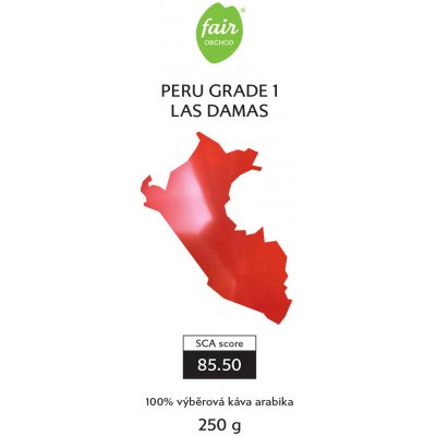 Fairobchod Bio káva Peru Gr. 1 Las Damas de San Ignacio zrnková 250 g – Hledejceny.cz