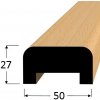 Zábradlí Marušík Dřevěné madlo 27 x 50 x 2500 mm - 5027D buk 3 m
