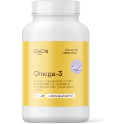 OlaOla Omega 3 podporující srdce, mozek a zrak 90 kapslí – Hledejceny.cz