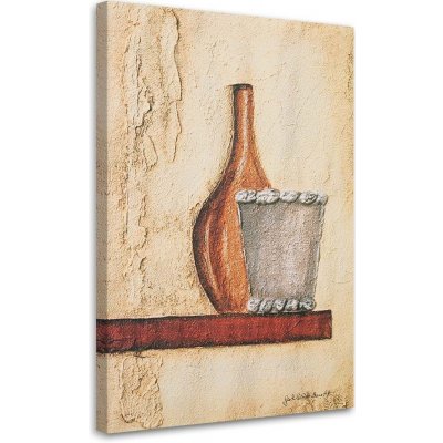 Gario Obraz na plátně Hliněný džbán na dřevěné polici Rozměry: 40 x 60 cm