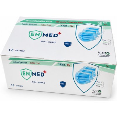 EnMed 3-vrstvá hygienická rouška modrá 50 ks – Zboží Dáma