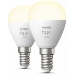 Philips Hue LED White Bluetooth žárovka E14 kapka set 2ks 8719514356771 2x5,7W 2x470lm 2700K P45 IP20 – Hledejceny.cz