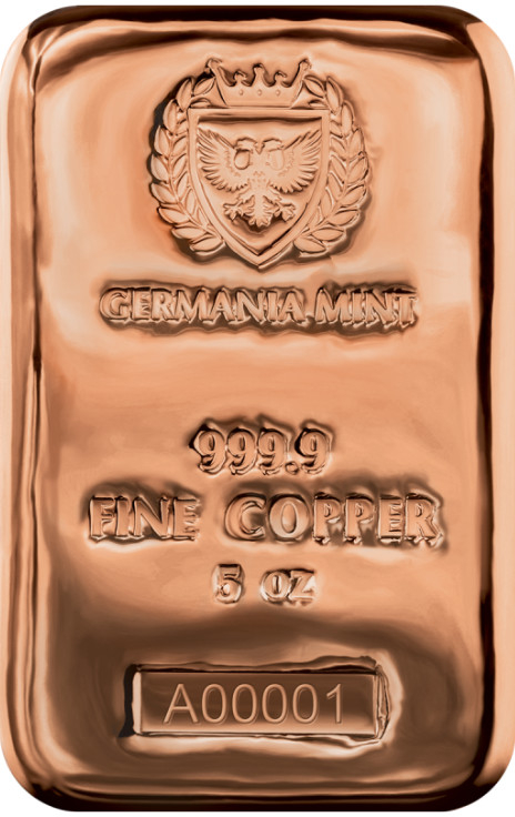 Germania Mint Měděný slitek 5 oz