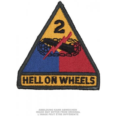 Nášivka US 2nd Army Division Hell on Wheels - barevná – Zboží Dáma