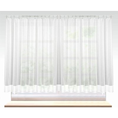 Záclona markizeta DeLux bílá s olůvkem cena od - šití a úprava záclony za 1metr markizeta v.99 – Zboží Mobilmania