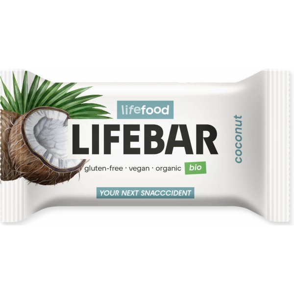 Krekry a snacky LIFEFOOD Tyčinka Lifebar kokosová 25 g