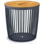 Prosperplast Univerzální koš CLUBO s bambusovým víkem antracit 38,6cm – Zboží Mobilmania