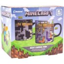 CurePink Černý proměňovací keramický hrnek Minecraft XL 550 ml