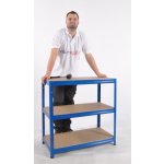 Biedrax Regál 35 x 60 x 120 cm modrý 3 police – Sleviste.cz