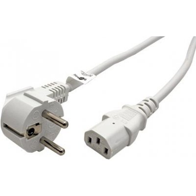 goobay Kabel síťový, CEE 7/7(M) - IEC320 C13, 3m, bílý (95141) - 19.92.0040