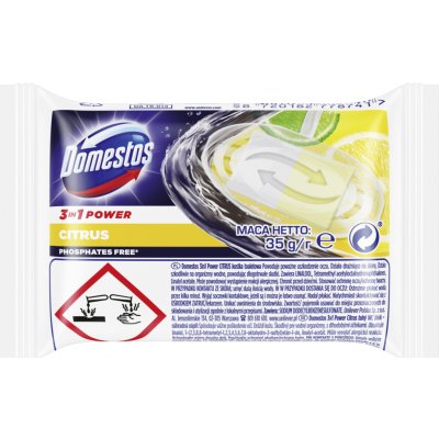 Domestos Citrus WC závěs 3v1 náhradní náplň 35 g – Zbozi.Blesk.cz