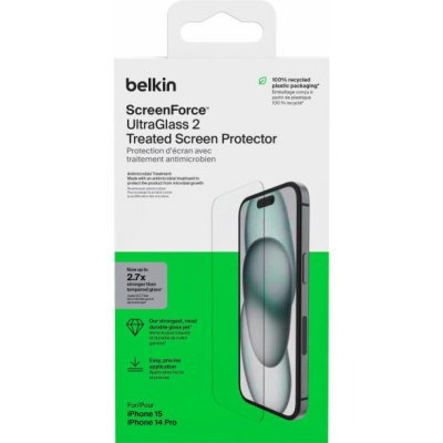 Belkin ScreenForce Pro UltraGlass2 AM Screen Protection for iPhone 15/14 Pro OVA131zz – Hledejceny.cz