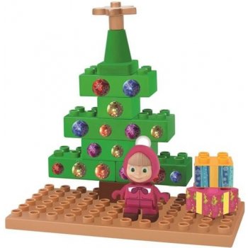 PlayBig Bloxx Máša a medvěd Starter set Máša a vánoční stromeček