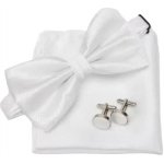 Amparo Miranda Sada motýlek kapesníček a manžetové knoflíčky 7209 bilá – Zboží Dáma
