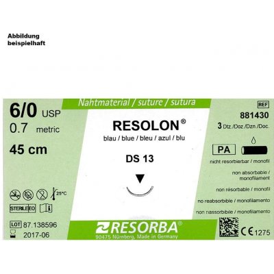 Resolon Monofil Modrý 4/0 DS 16 0,45 – atraumatický šicí materiál – Sleviste.cz