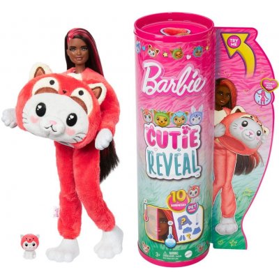 Barbie Cutie Reveal v kostýmu kotě v červeném kostýmu pandy HRK22 – Zboží Dáma