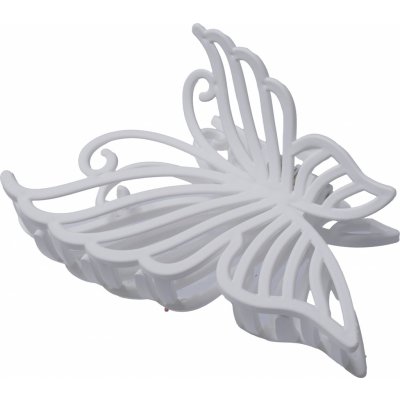 Biju Spona do vlasů - skřipec motýl bílé barvy 8000913-2 – Zboží Dáma