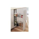 koš boční VARIO 15/2R 2-patrový, plnovýsuv Hettich Quadro stříbrošedý pravý – Zboží Dáma