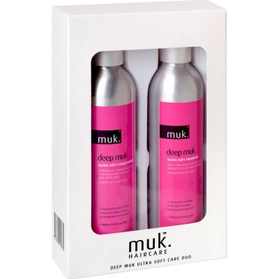 muk HairCare DEEP ULTRA SOFT CARE DUO Ultra jemný šampon na vlasy 300 ml + Ultra jemný Kondicionér Deep Muk 300 ml dárková sada