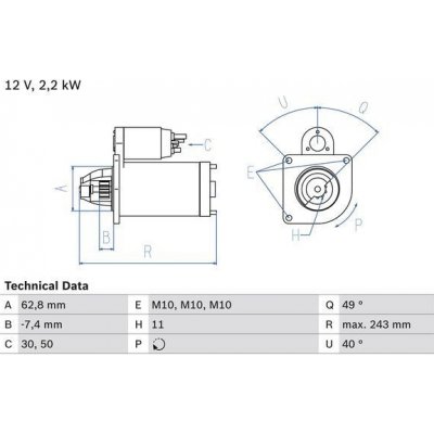 Startér BOSCH 0 986 023 380 – Zbozi.Blesk.cz