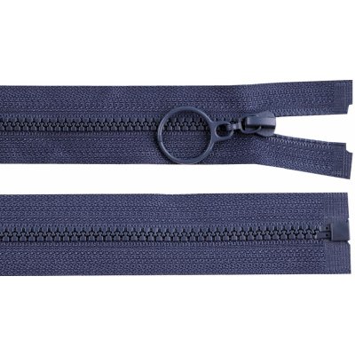 Kostěný zip No 3 délka 50 cm s kroužkem, malé, 330 modrá tmavá – Hledejceny.cz