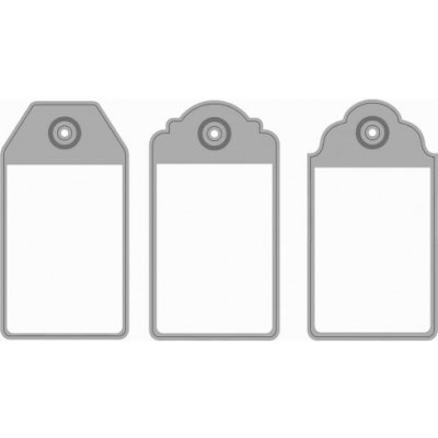 Wiler Vyřezávací šablona Visačky 3 ks – Zboží Dáma