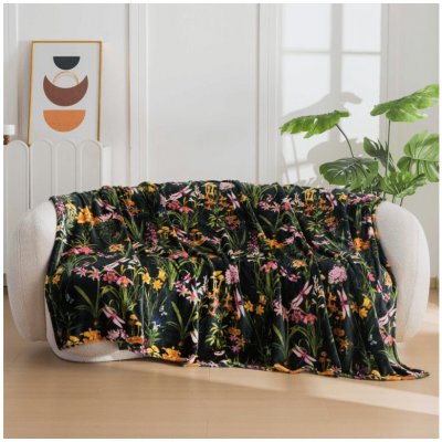 Textilomanie Mikroplyš deka MYSTIC GARDEN tmavě zelená 200x220 – Zboží Mobilmania