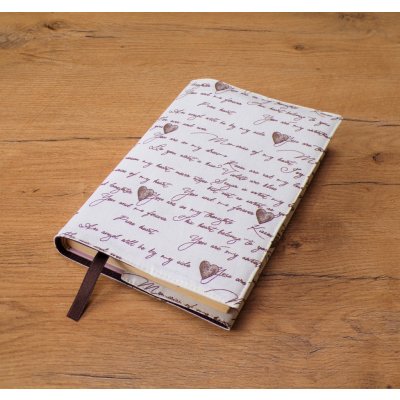 Obal na knihu srdíčka a písmo – Zboží Dáma