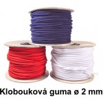 Klobouková guma ø 2 mm, kulatá gumička oděvní, galanterní – Sleviste.cz