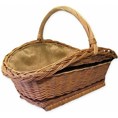OVČÍ VĚCI Proutěný koš na dřevo s výztuhou 43 x 62 cm T2 – Zboží Dáma