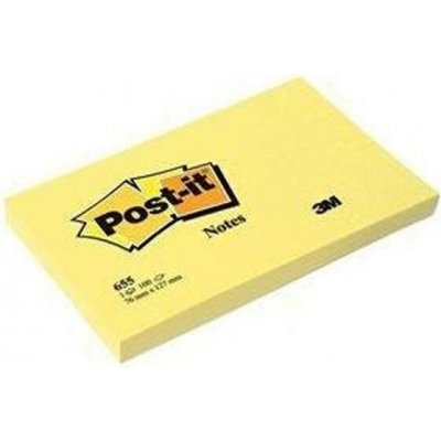 Samolepicí blok poznámkových lístků 3M Post-it 655, 76 × 127 mm, žlutý, 6 × 100 listů, 1262606 – Hledejceny.cz