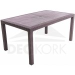 DEOKORK Zahradní stůl z umělého ratanu MANHATTAN 161 x 95 cm – Zboží Mobilmania