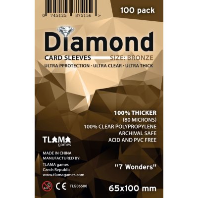 TLAMA games Obaly na karty Diamond Bronze: "7 Wonders" 65x100 mm – Zbozi.Blesk.cz