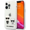 Pouzdro a kryt na mobilní telefon Apple Karl Lagerfeld iPhone 13 Pro Max hardcase Karl & Choupette čiré