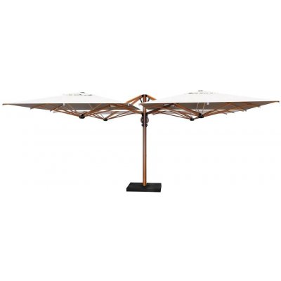 Scolaro Čtyřdílný boční slunečník Quattro, Scolaro, 600x600 cm, rám lakovaný hliník Starwhite, potah akryl 350 g/m2, Natural – Hledejceny.cz
