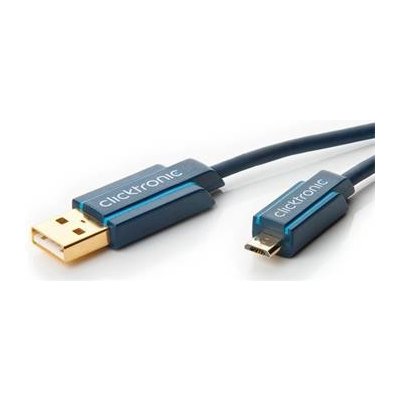 ClickTronic CLICK64002 HQ OFC USB2.0, A-B micro, zlacené konektory, 0,5m – Hledejceny.cz
