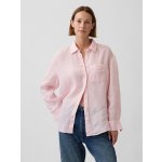 GAP Lněná oversize košile Růžová – Hledejceny.cz