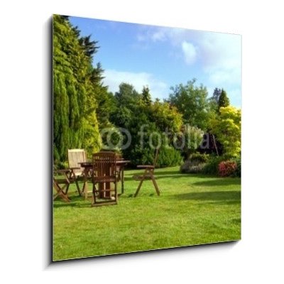 Skleněný obraz 1D - 50 x 50 cm - English Garden Anglická zahrada – Zbozi.Blesk.cz