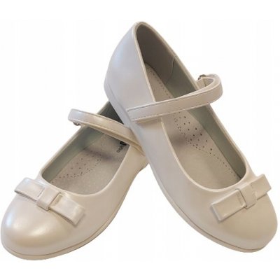 Wojtylko balerínky klasické elegantní ecru lesk svaté přijímání – Zboží Dáma