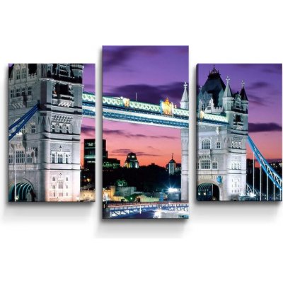 Sablio Obraz - 3-dílný Tower Bridge - 75x50 cm – Hledejceny.cz