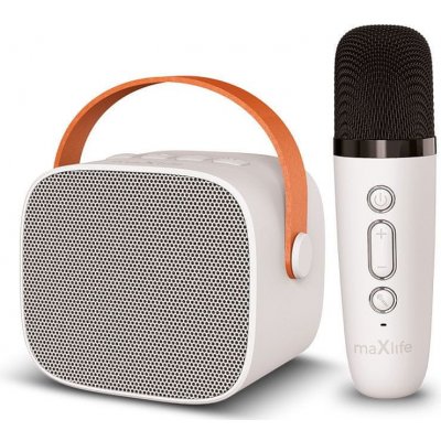 maXlife MXKS 100 Bluetooth Karaoke mikrofon reproduktor bílý – Sleviste.cz