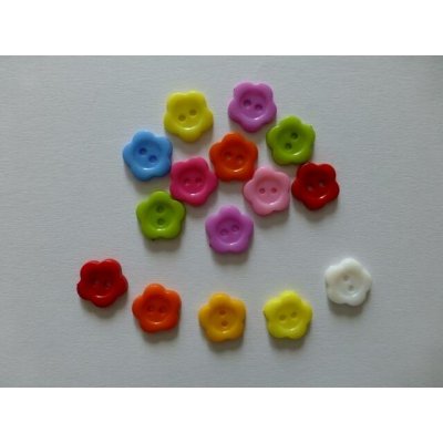 Pro Háčkování Knoflíky kytička 13 mm, mix barev, balení 10ks – Sleviste.cz