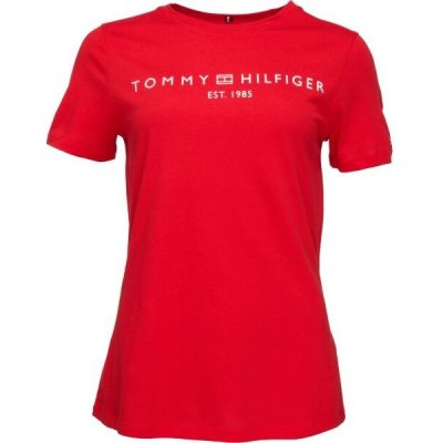 Tommy Hilfiger dámské tričko červené – Zbozi.Blesk.cz