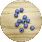 Silikonový korálek 12mm - kulatý Barva korálků: Modrofialová – Zboží Dáma