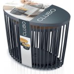 Prosperplast Set 2 univerzálních oválných košů s bambusovými víky CLUBO 30+55l antracit – Zboží Mobilmania