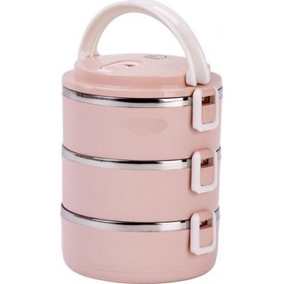 Jídlonosič termo plast/nerez 3x0,5L MAGICHOME růžový – Zboží Dáma